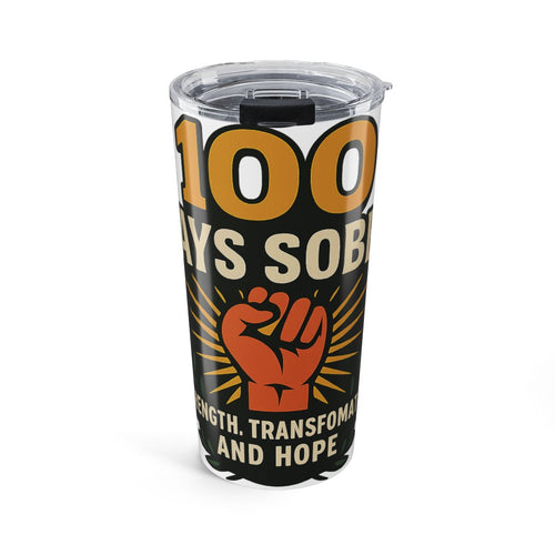 100 Days Sober Milestone Tumbler, Sobriety Gift, Recovery Journey Celebration, Addiction Recovery Gift, Sober Anniversary Present