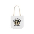 Travel Tote Bag Wanderlust Gift, Collect Moments Not Things Canvas Tote, World Map Tote Bag for Women, Traveler Gift Adventure Lover