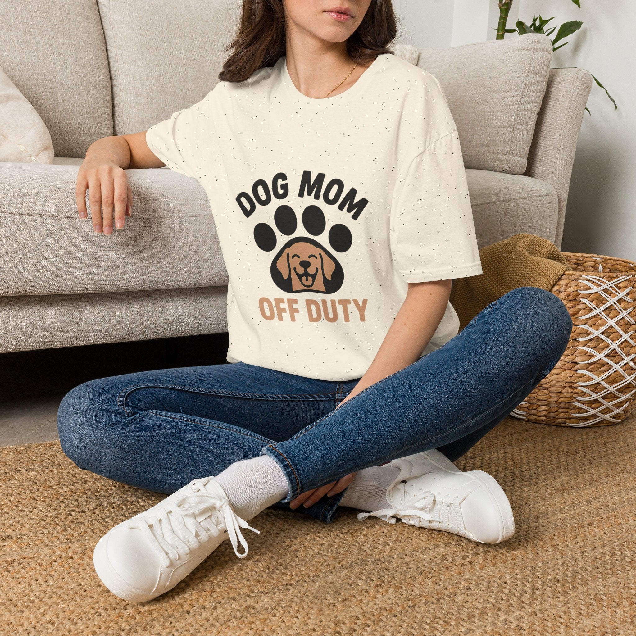 Dog Mom Off Duty Shirt, Dog Lover Gift, Paw Print T-Shirt, Dog Mom Tee, Funny Dog Owner Shirt, Dog Mama Clothing, Pet Parent