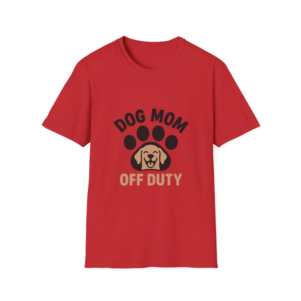 Dog Mom Off Duty Shirt, Dog Lover Gift, Paw Print T-Shirt, Dog Mom Tee, Funny Dog Owner Shirt, Dog Mama Clothing, Pet Parent