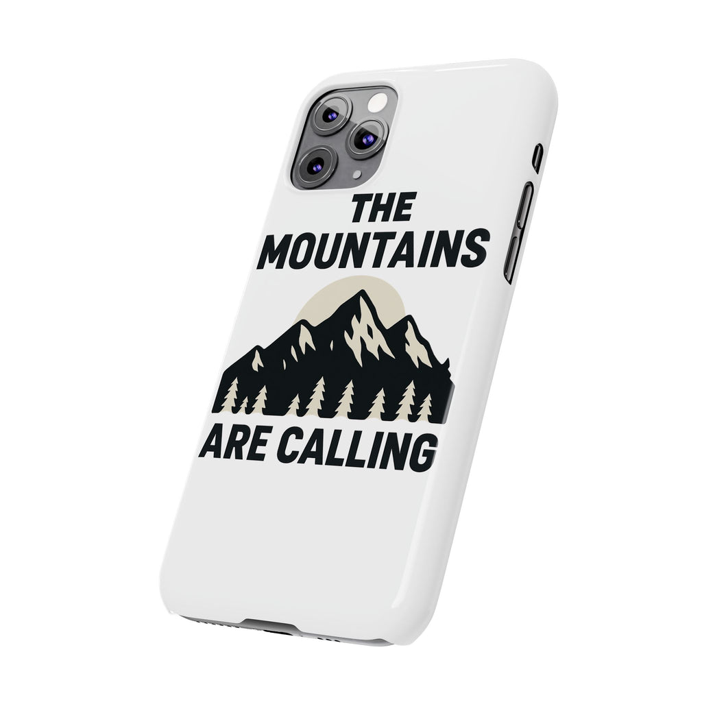Mountains Are Calling Phone Case, Minimalist Mountain Range Silhouette, Nature Lover Gift, Hiker Adventure Outdoor Enthusiast