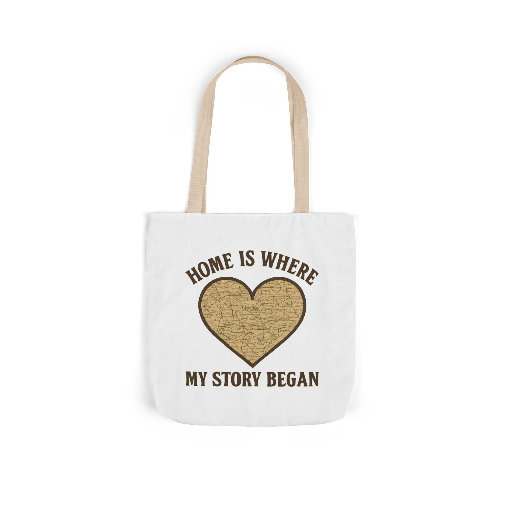 Home Is Where My Story Began Tote Bag Vintage Map Hometown Gift Moving Away Graduation Nostalgia Roots Pride Canvas Bag