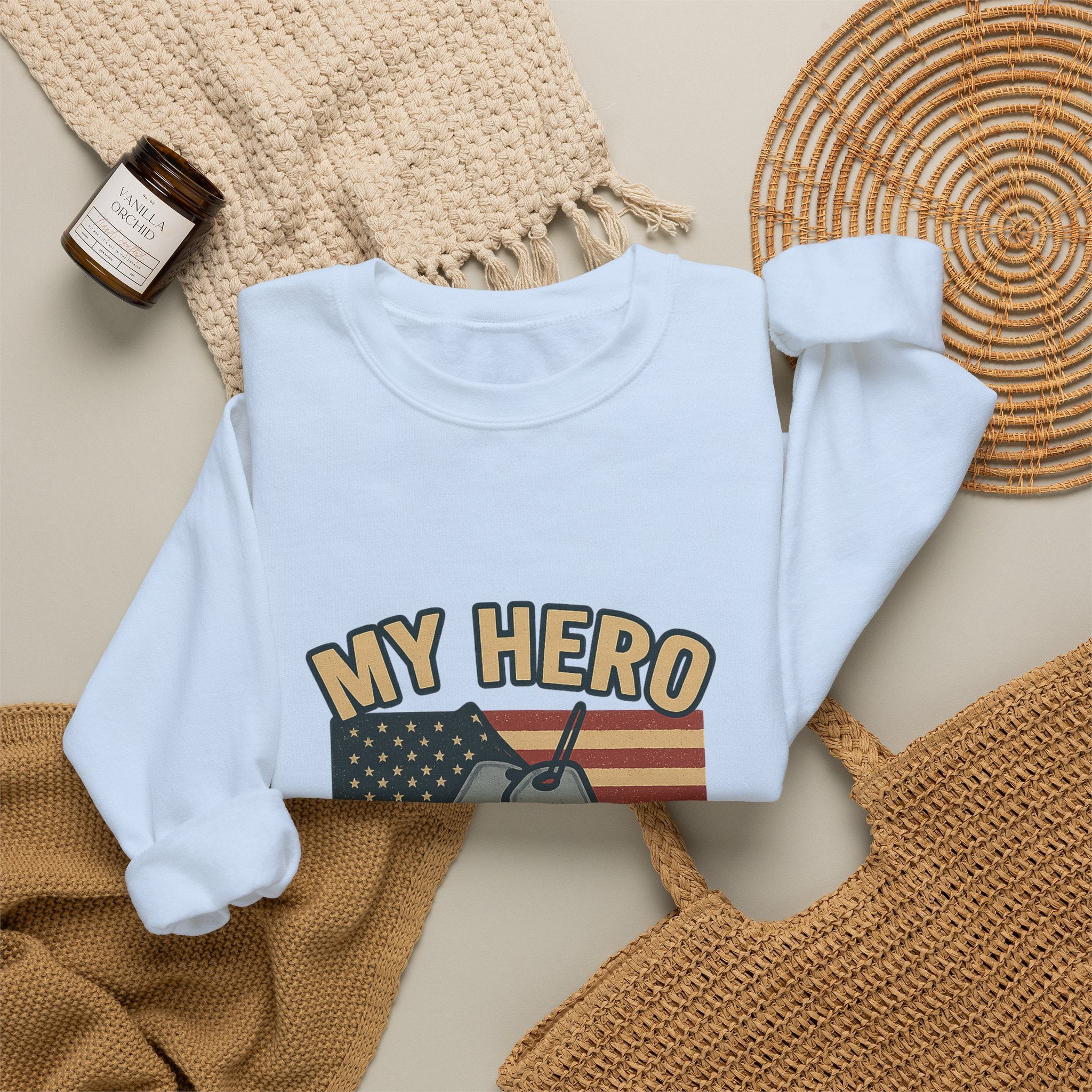 Military Sister Sweatshirt My Hero My Sister Proud Army Navy Air Force Marine Gift Active Duty Support Patriotic Clothing