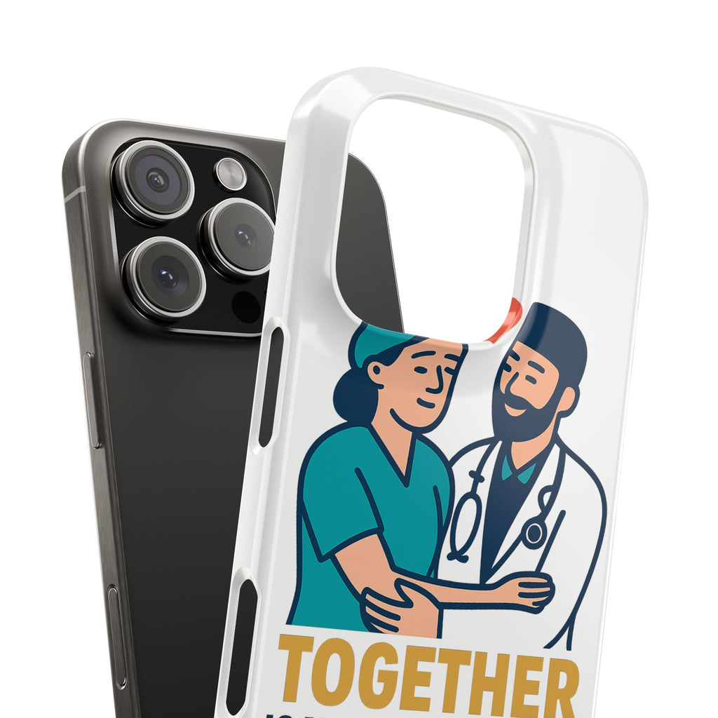 Together Is My Favorite Place Phone Case Medical Couple Gift Nurse Doctor Healthcare Love Quote Romantic Anniversary Gift