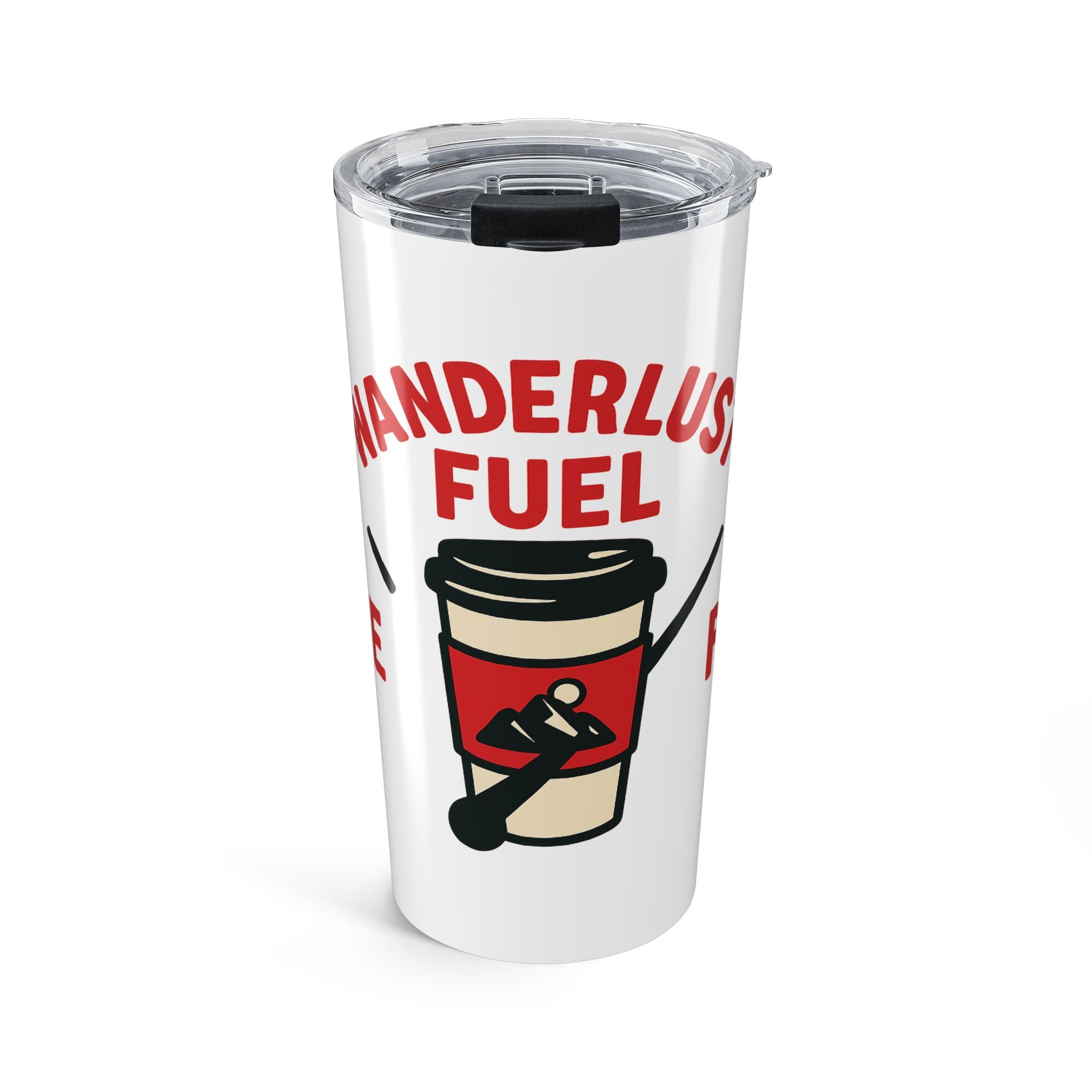 Wanderlust Fuel Travel Coffee Tumbler, Road Trip Gift for Travelers, Adventure Coffee Mug, Gas Gauge Travel Tumbler Gift