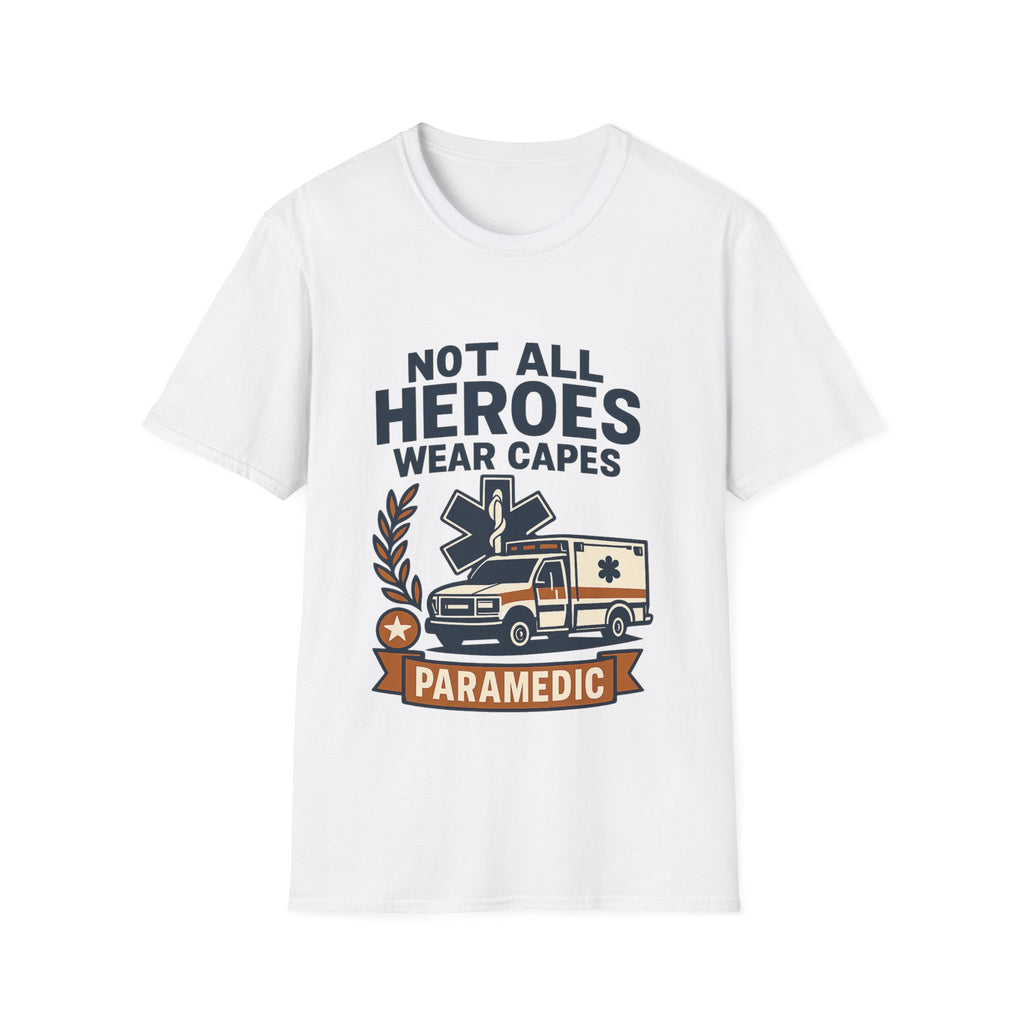 Not All Heroes Wear Capes Paramedic Shirt, EMS Appreciation Gift, Star of Life EMT Tshirt, Ambulance Driver Hero Shirt