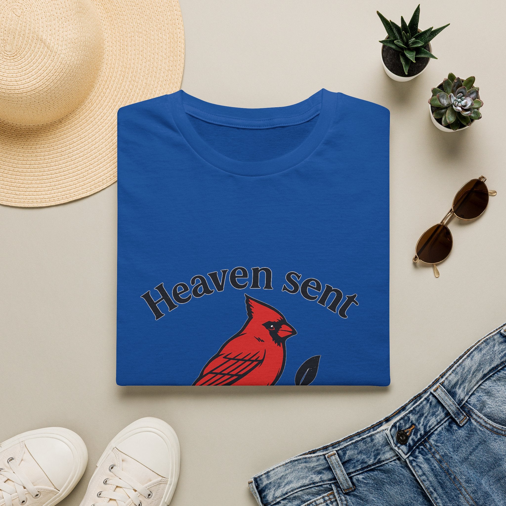Cardinal Memorial Shirt Heaven Sent Grief Gift Loss of Loved One Remembrance Tee Sympathy Gift Bereavement Comfort Shirt