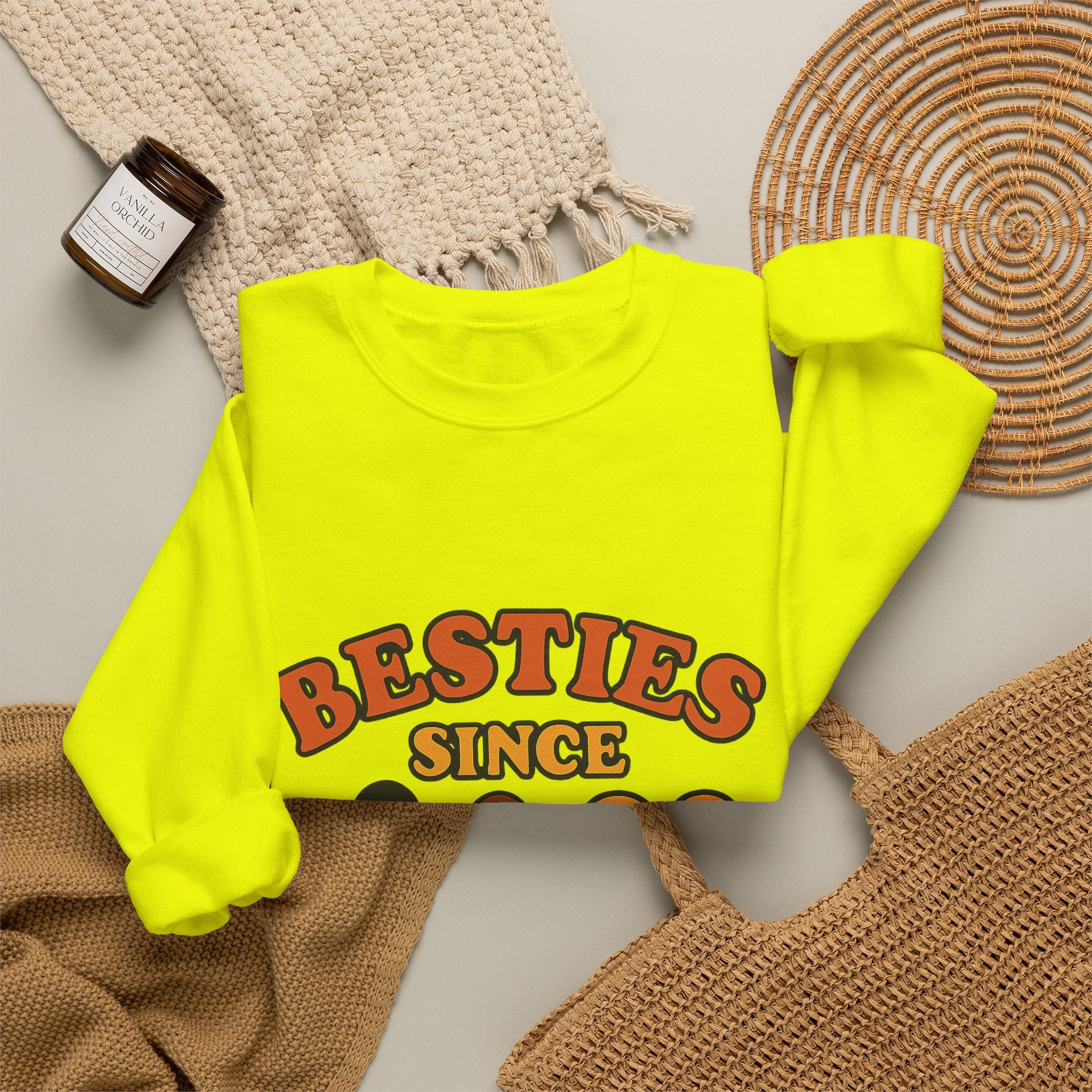 Besties Since Retro Years Sweatshirt 90s Nostalgia Best Friend Gift Friendship Anniversary Vintage Aesthetic Crewneck