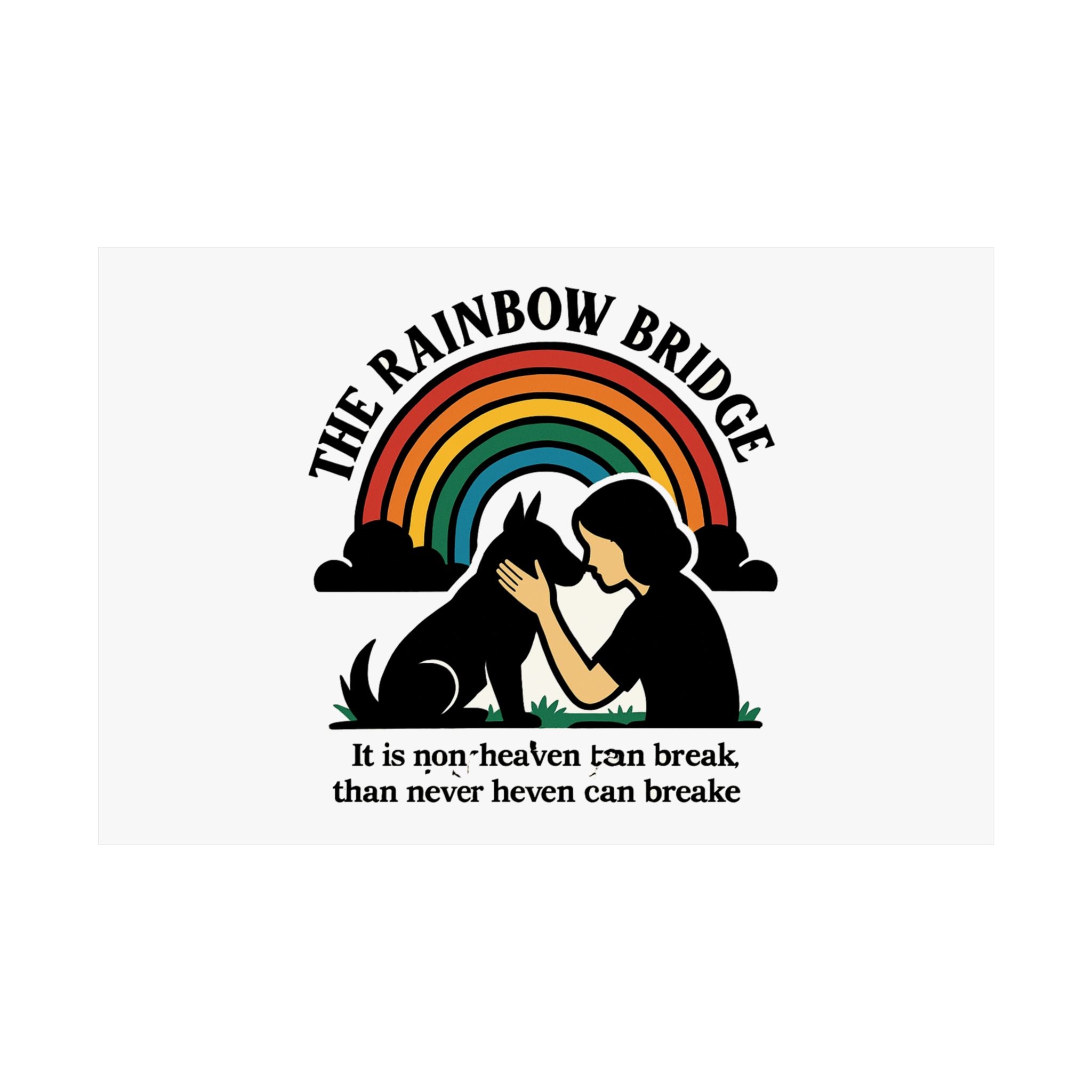 Rainbow Bridge Pet Memorial Print, Pet Loss Sympathy Gift, Dog Cat Memorial Wall Art, Pet Remembrance Poem, Grieving Pet Owner Gift