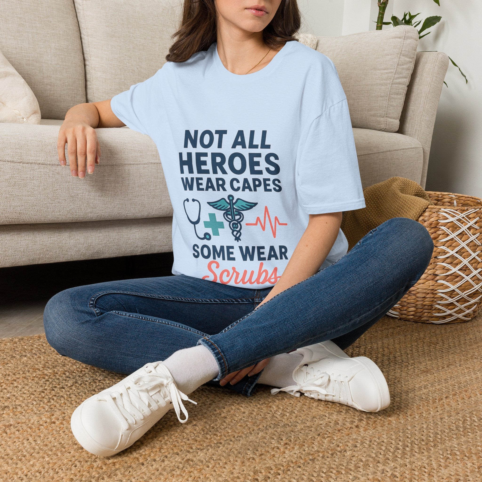 Not All Heroes Wear Capes Some Wear Scrubs Nurse Shirt, Nurse Appreciation Week Gift, Nurse Thank You Tee, Medical Worker Hero