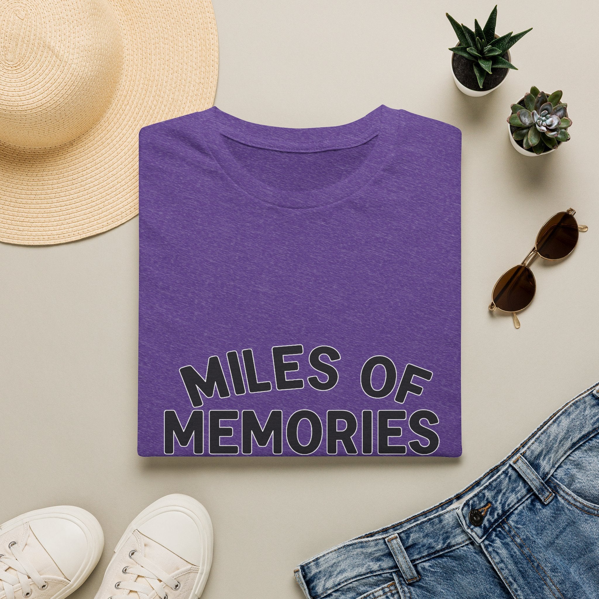 Personalized Anniversary Shirt for Couples | Miles of Memories Custom Odometer Tee | Romantic Travel Gift with Coordinates & Names