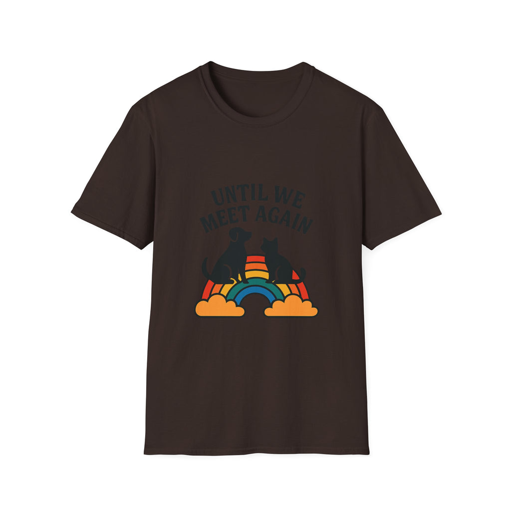 Rainbow Bridge Pet Memorial Shirt, Until We Meet Again Dog Cat Loss Gift, Pet Remembrance Tee, Sympathy Gift for Pet Loss Grief