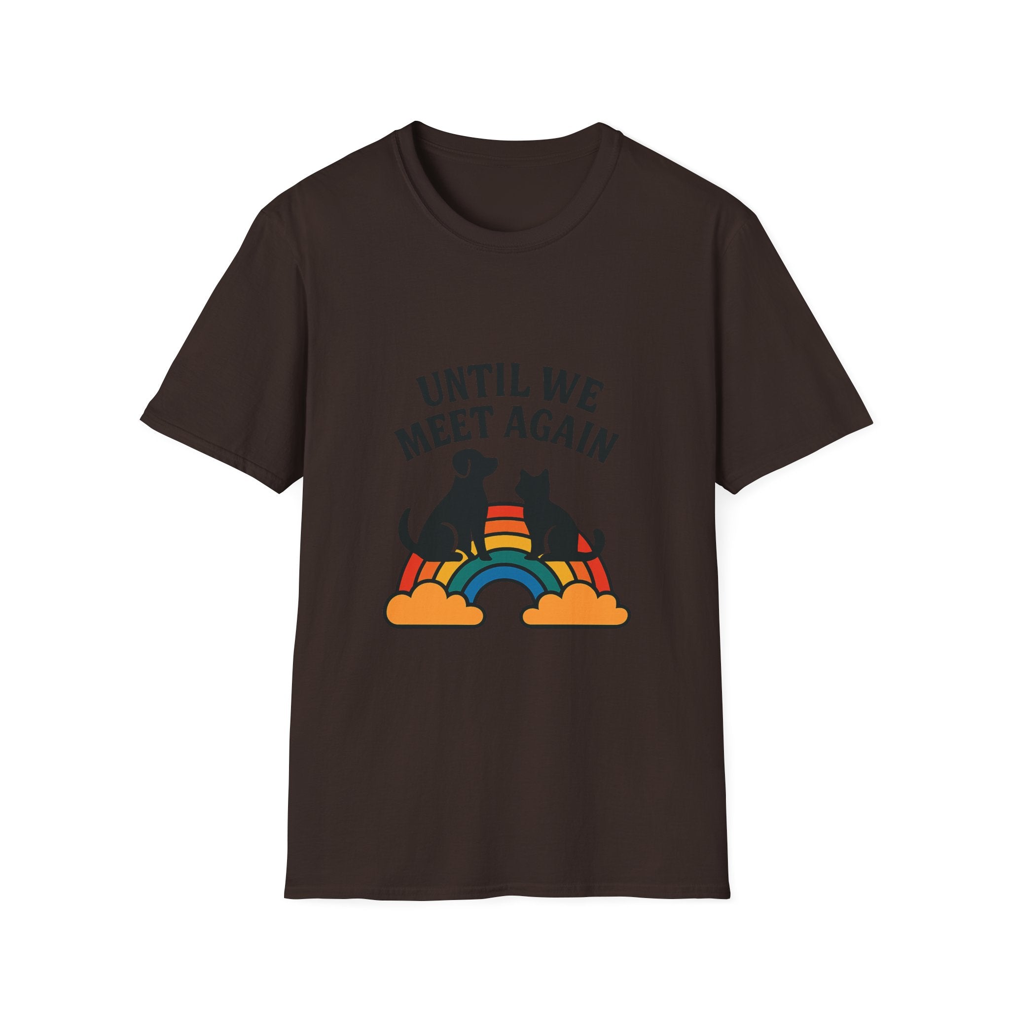 Rainbow Bridge Pet Memorial Shirt, Until We Meet Again Dog Cat Loss Gift, Pet Remembrance Tee, Sympathy Gift for Pet Loss Grief