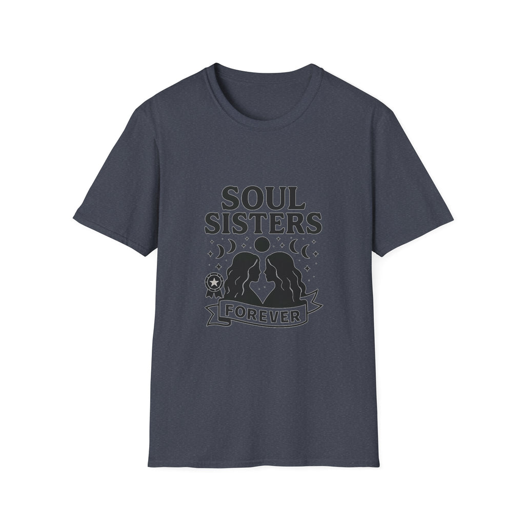 Soul Sisters Forever Matching T-Shirts, Best Friend Shirts, Celestial Moon Phase Tees, BFF Gifts for Women, Soulmate Friendship