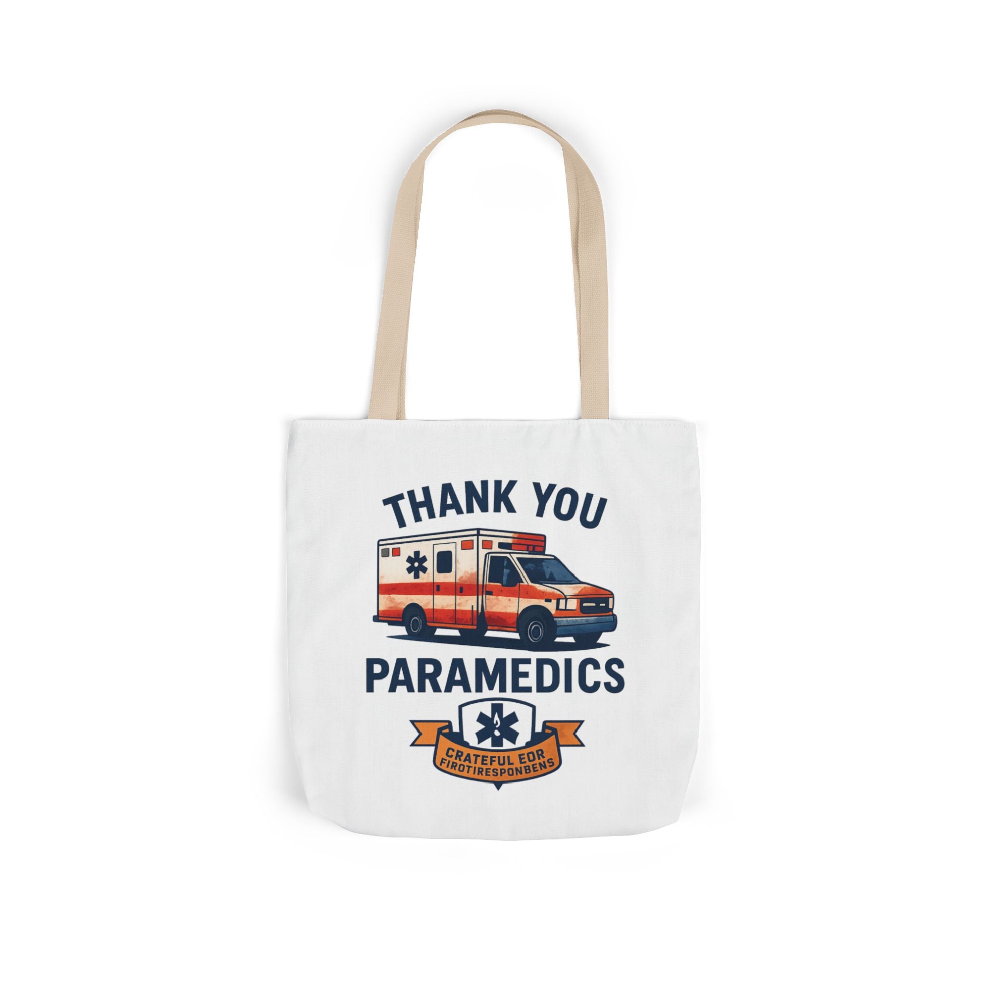 Thank You Paramedics Tote Bag, EMS Appreciation Gift, Grateful for First Responders, Ambulance Watercolor Art, Emergency Medical