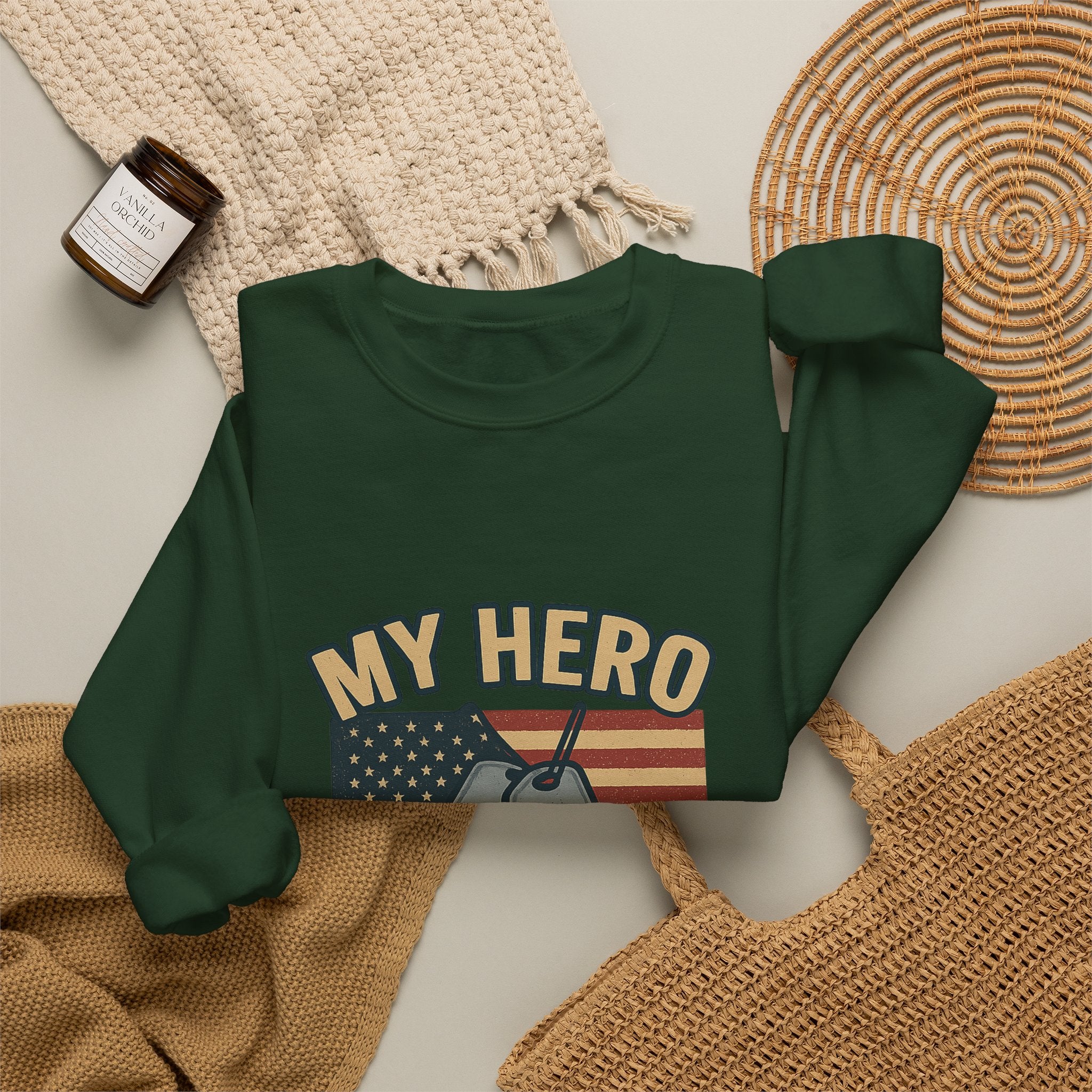 Military Sister Sweatshirt My Hero My Sister Proud Army Navy Air Force Marine Gift Active Duty Support Patriotic Clothing