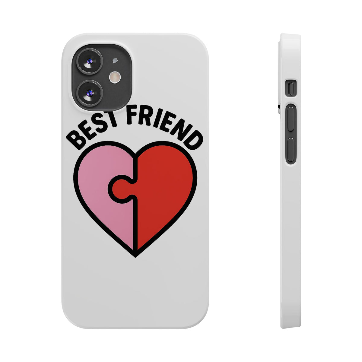 Best Friend Phone Case Set Puzzle Heart Matching BFF Gifts for Besties Friendship Phone Cases Cute Teen Gift for Her