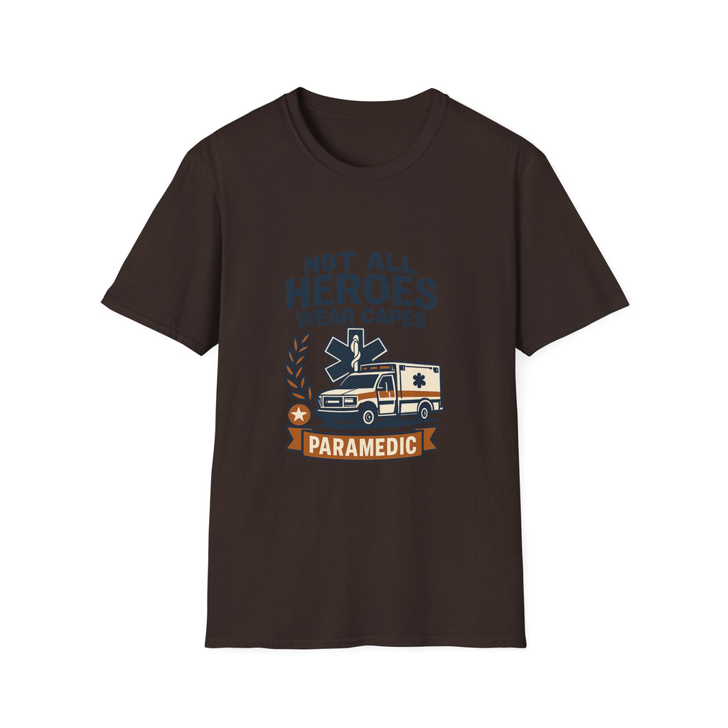 Not All Heroes Wear Capes Paramedic Shirt, EMS Appreciation Gift, Star of Life EMT Tshirt, Ambulance Driver Hero Shirt