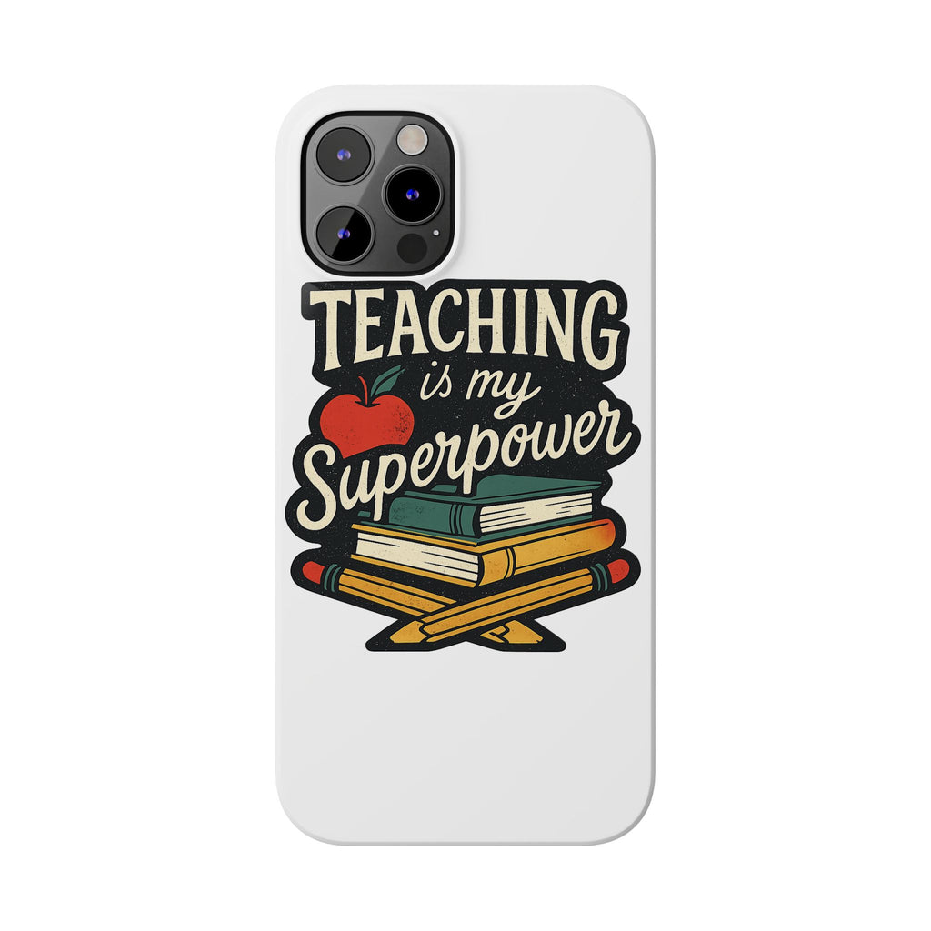 Teaching is My Superpower Phone Case Teacher Gift Appreciation Educator Hero Apple Books Chalk Classroom Decor
