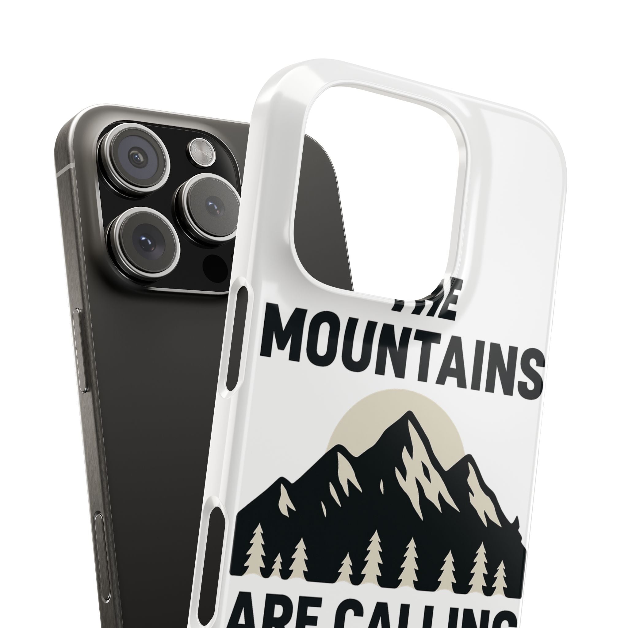 Mountains Are Calling Phone Case, Minimalist Mountain Range Silhouette, Nature Lover Gift, Hiker Adventure Outdoor Enthusiast