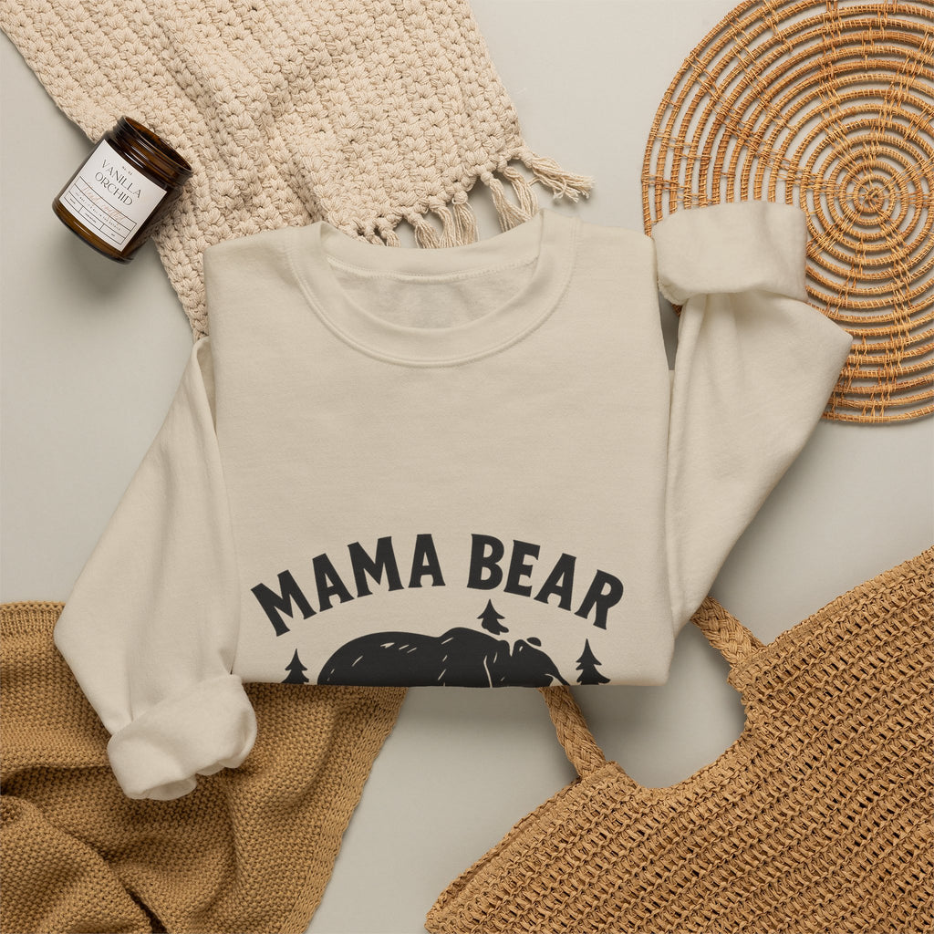 Mama Bear Sweatshirt with Cubs Birth Years, Mother's Day Gift for Mom, Woodland Mom Shirt, Gift from Kids, Mommy and Me Crewneck