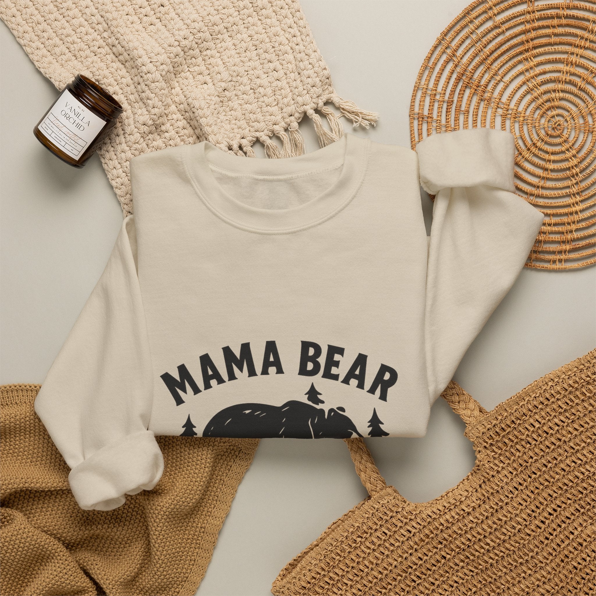 Mama Bear Sweatshirt with Cubs Birth Years, Mother's Day Gift for Mom, Woodland Mom Shirt, Gift from Kids, Mommy and Me Crewneck