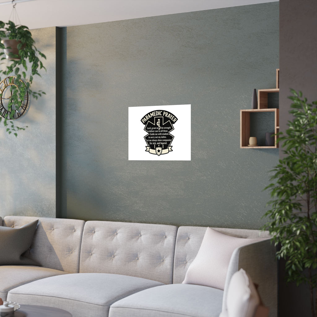 Paramedic Prayer Poster, EMS Gift, Star of Life Wall Art, Paramedic Graduation Gift, EMT Decor, First Responder Print, Thin White Line
