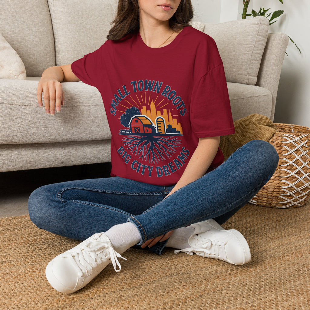 Small Town Roots Big City Dreams Shirt, Hometown Pride Tee, Vintage Americana Tshirt, Country Girl Gift, Small Town Pride
