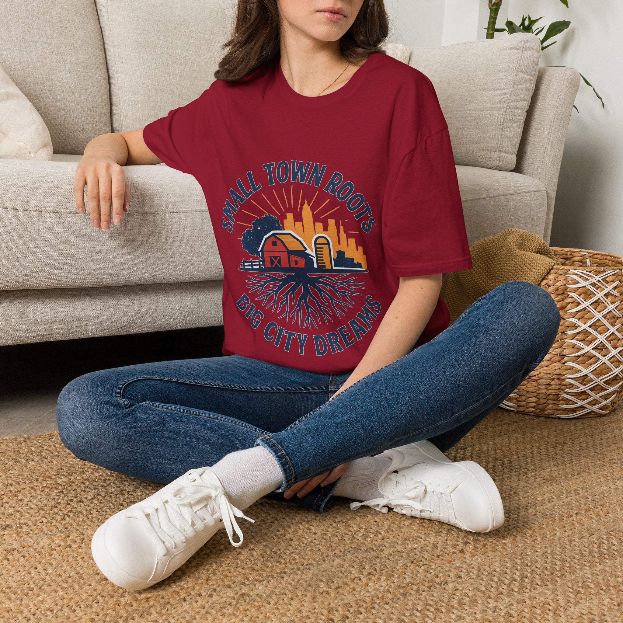 Small Town Roots Big City Dreams Shirt, Hometown Pride Tee, Vintage Americana Tshirt, Country Girl Gift, Small Town Pride