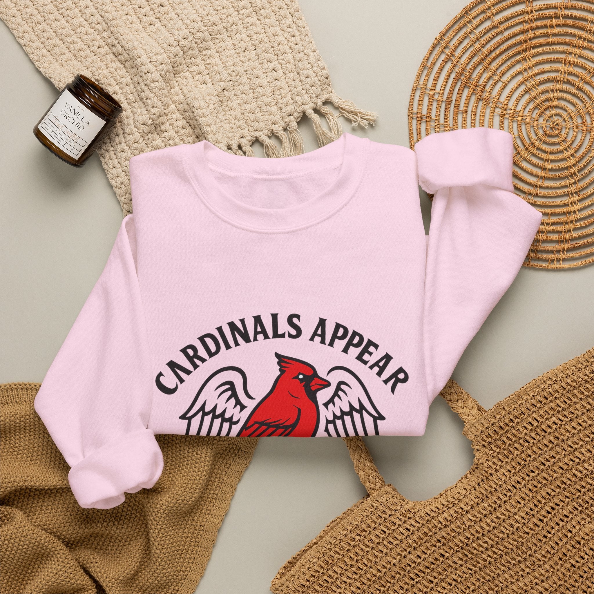 Cardinal Memorial Sweatshirt, Cardinals Appear When Angels Are Near, Sympathy Gift Loss of Loved One, Remembrance Comfort Shirt