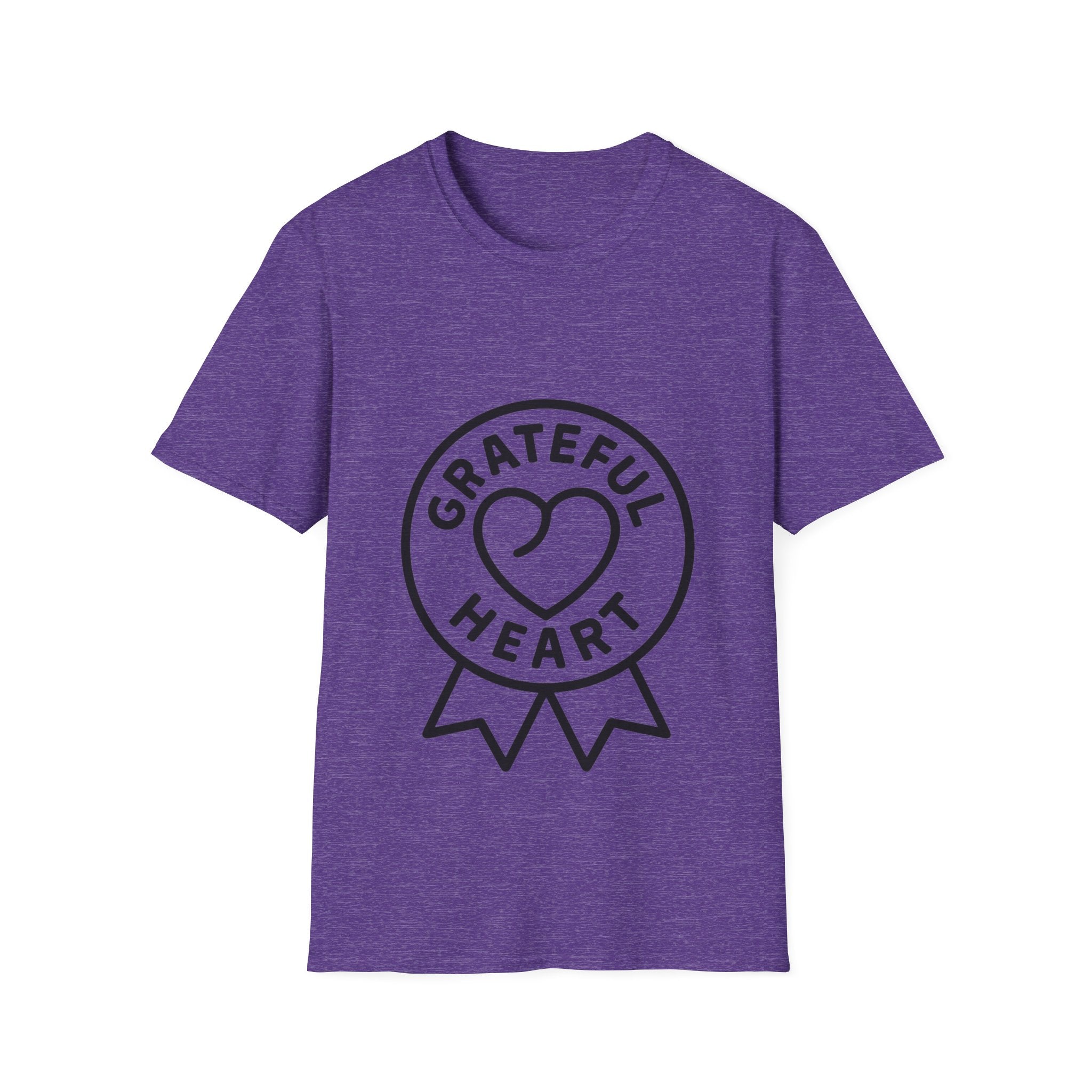 Grateful Heart T-Shirt, Minimalist Line Art Gratitude Shirt, Wellness Tee, Mindfulness Gift, Positive Affirmation Clothing