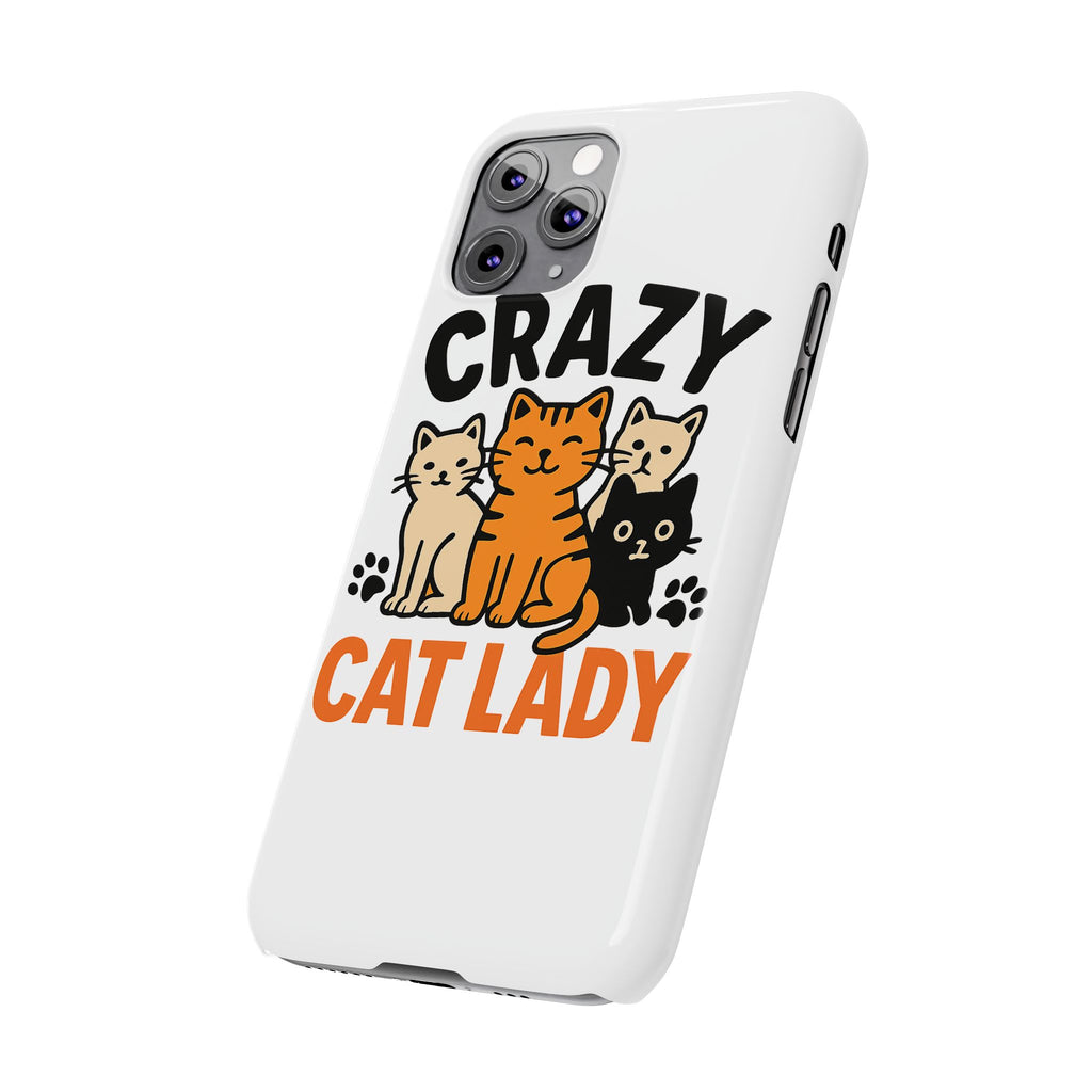 Crazy Cat Lady Phone Case, Funny Cat Lover Gift, Cat Mom Phone Case, Cat Lady Birthday Gift, Cute Cat Phone Case for Women