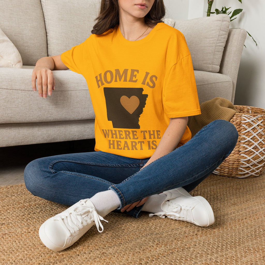 Home Is Where The Heart Is Shirt, Vintage State Silhouette Tee, Hometown Pride Gift, Missing Home Nostalgic T-Shirt