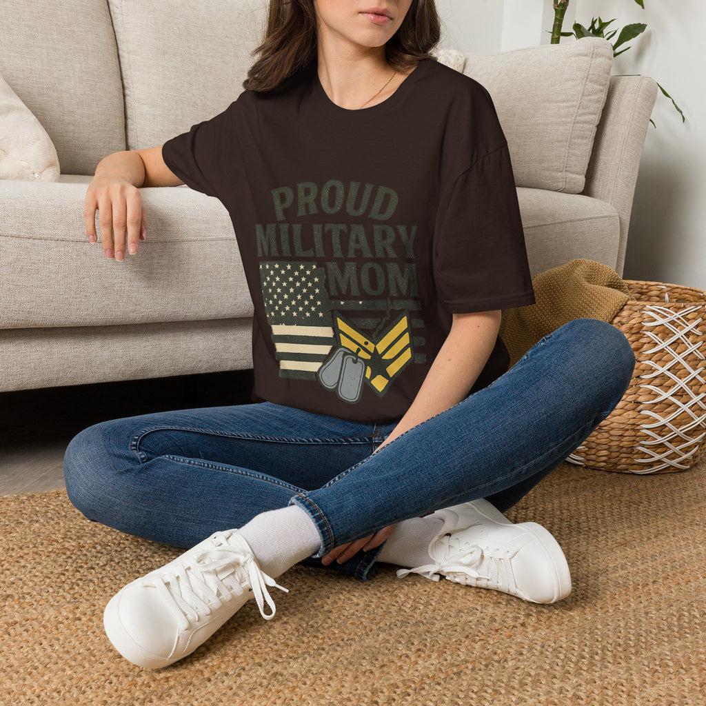 Proud Military Mom Shirt, My Heart Serves Too Tee, Army Mom Gift, Navy Mom, Marine Mom, Air Force Mom T-Shirt, Military Mother