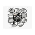 Passport Stamp Collage Poster World Traveler Wall Art Travel Map Gift Adventure Decor Wanderlust Print Globe Trotter