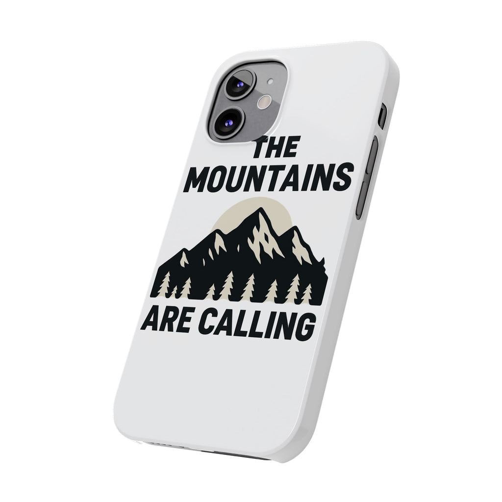 Mountains Are Calling Phone Case, Minimalist Mountain Range Silhouette, Nature Lover Gift, Hiker Adventure Outdoor Enthusiast