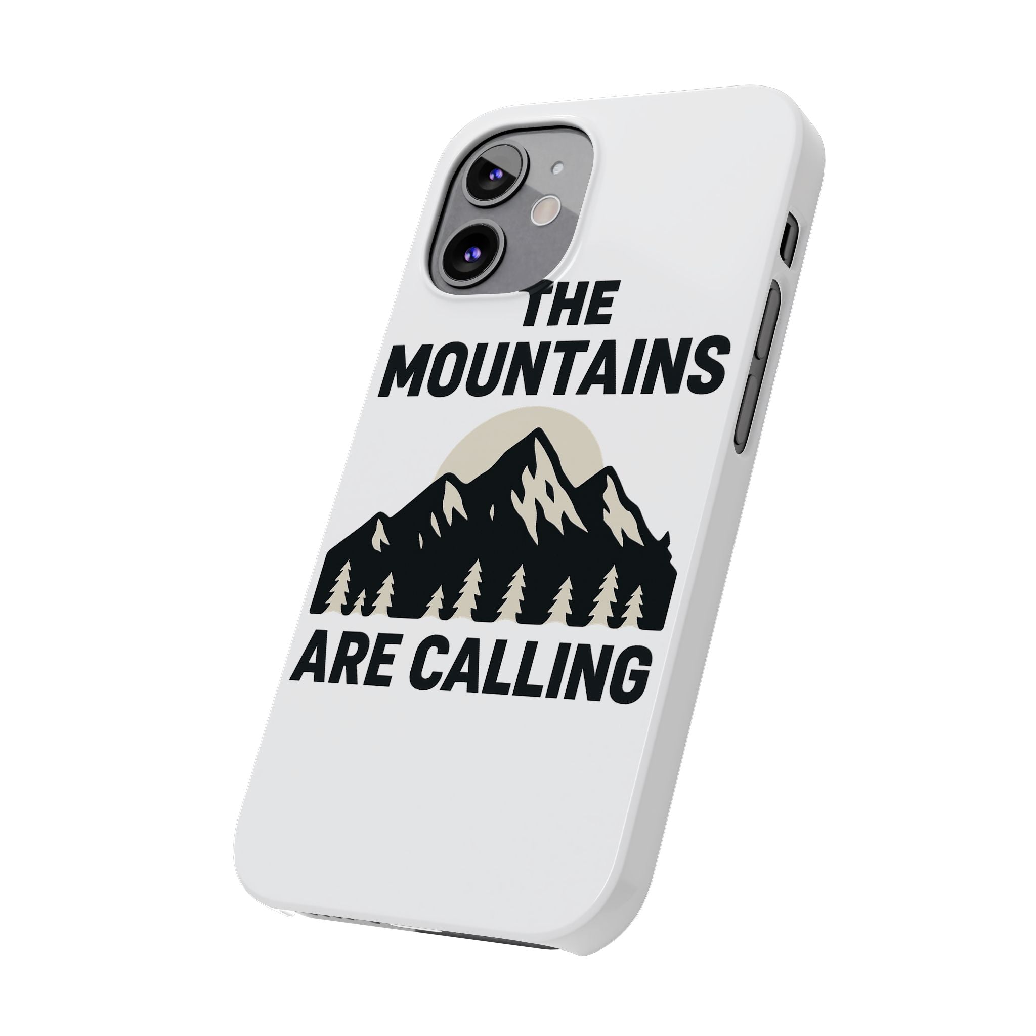 Mountains Are Calling Phone Case, Minimalist Mountain Range Silhouette, Nature Lover Gift, Hiker Adventure Outdoor Enthusiast
