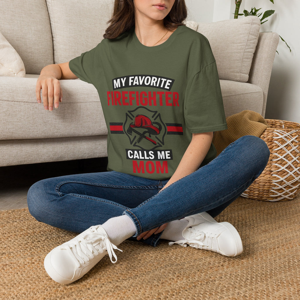 My Favorite Firefighter Calls Me Mom Shirt, Firefighter Mom Gift, Mother's Day Shirt, Proud Fire Mom Tee, Fireman Mom T-Shirt