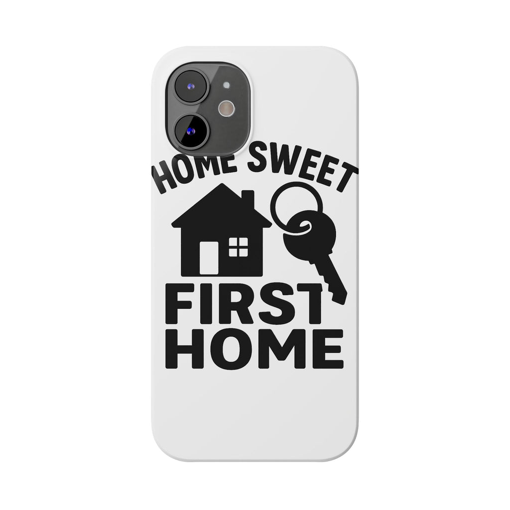 First Home Phone Case New Homeowner Gift Housewarming Present House Keys Milestone Typography Home Sweet First Home Decor