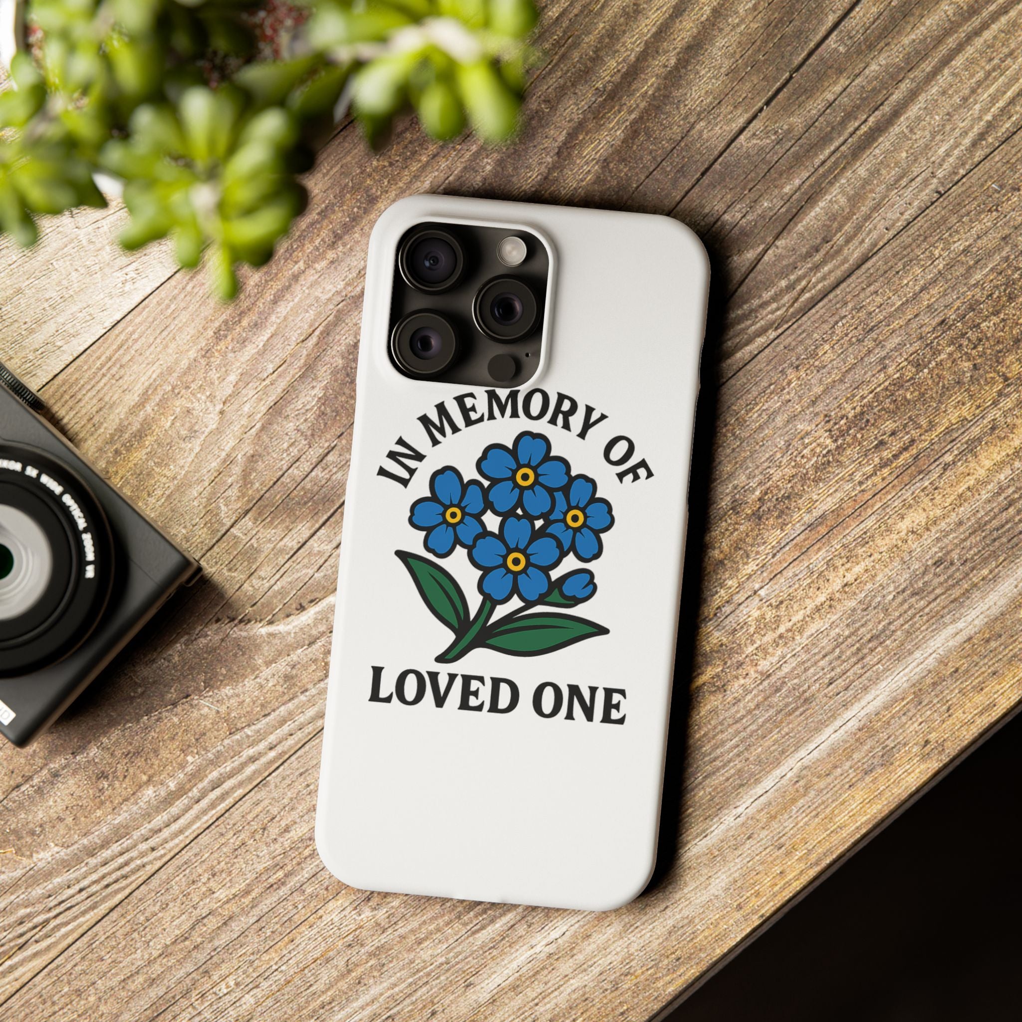 Forget Me Not Phone Case Memorial Gift Floral Remembrance Case Sympathy Gift In Memory Of Loved One Loss of Mom Dad Friend