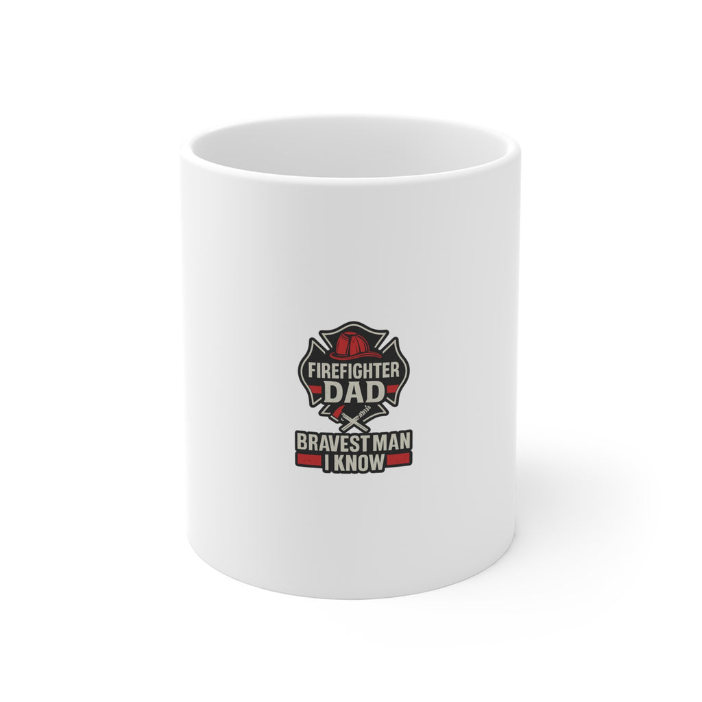 Firefighter Dad Mug Bravest Man I Know Gift Father's Day Vintage Fire Department Hero Coffee Cup Daddy Fireman Present