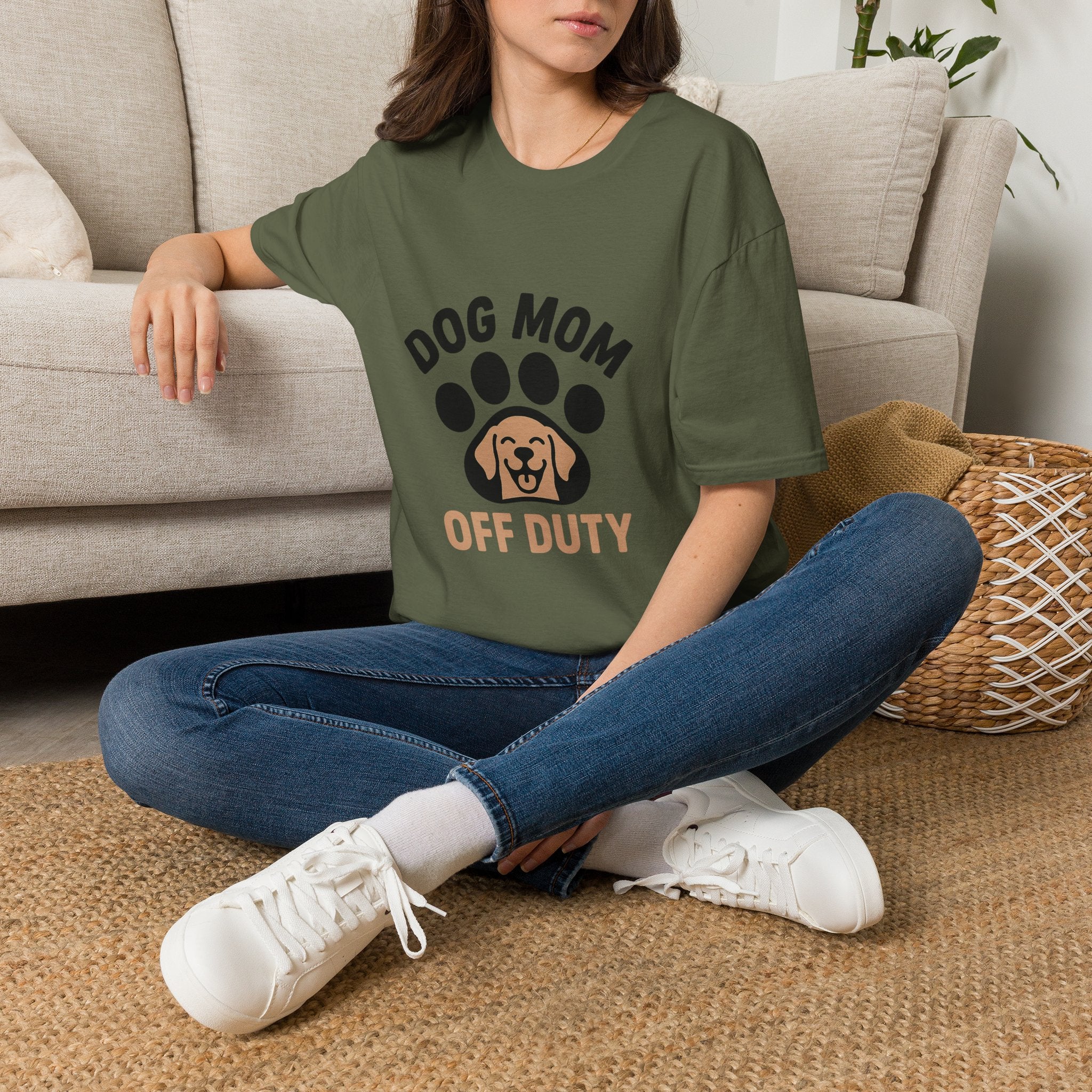 Dog Mom Off Duty Shirt, Dog Lover Gift, Paw Print T-Shirt, Dog Mom Tee, Funny Dog Owner Shirt, Dog Mama Clothing, Pet Parent