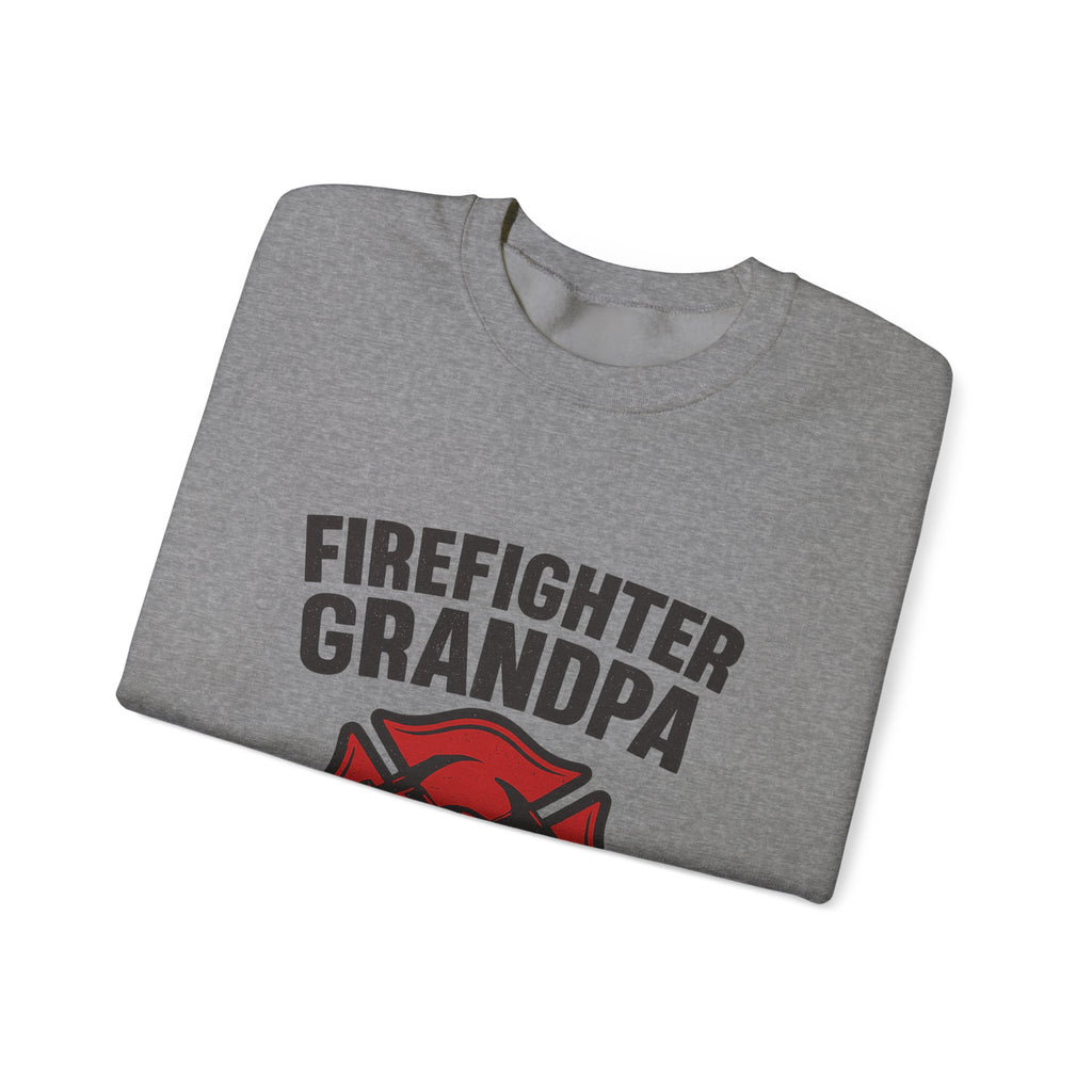 Firefighter Grandpa Sweatshirt My Hero Forever Gift Vintage Fire Station Badge Grandparents Day Fireman Grandfather Shirt