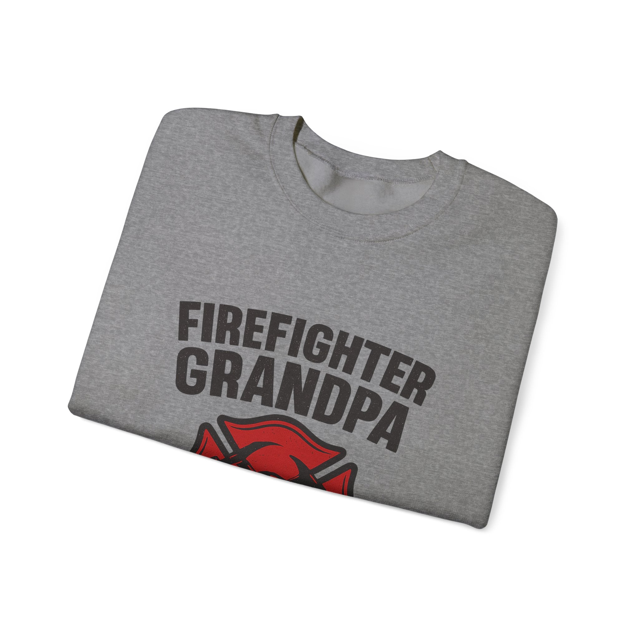 Firefighter Grandpa Sweatshirt My Hero Forever Gift Vintage Fire Station Badge Grandparents Day Fireman Grandfather Shirt