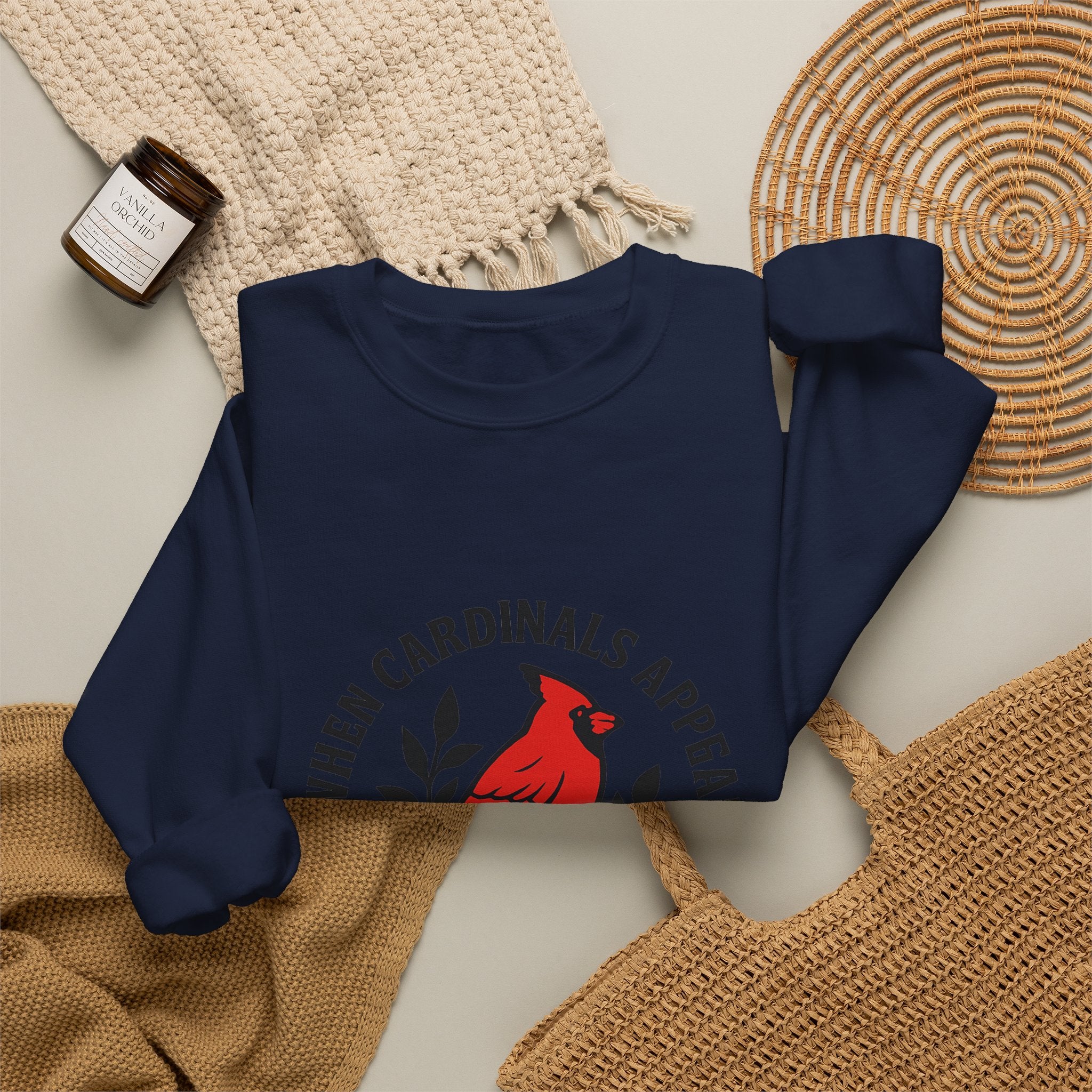 Cardinal Memorial Sweatshirt When Cardinals Appear Loved Ones Are Near Grief Gift Loss of Loved One Remembrance Sympathy Comfort