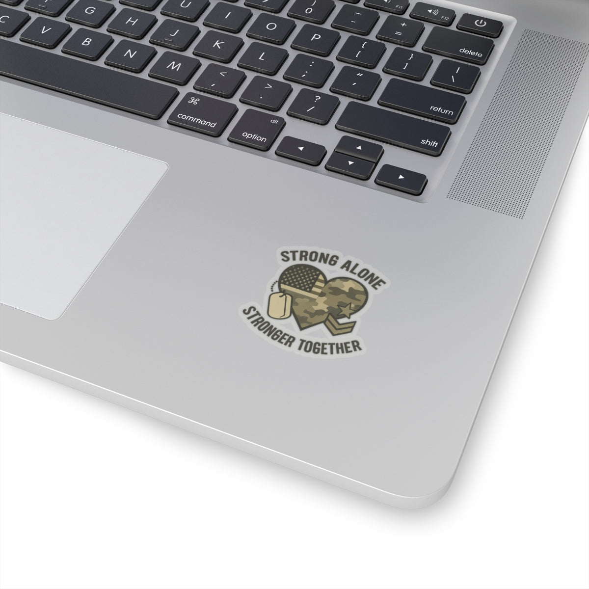 Military Deployment Sticker Strong Alone Stronger Together Camouflage Heart Military Spouse Gift Patriotic励 Army Navy Support