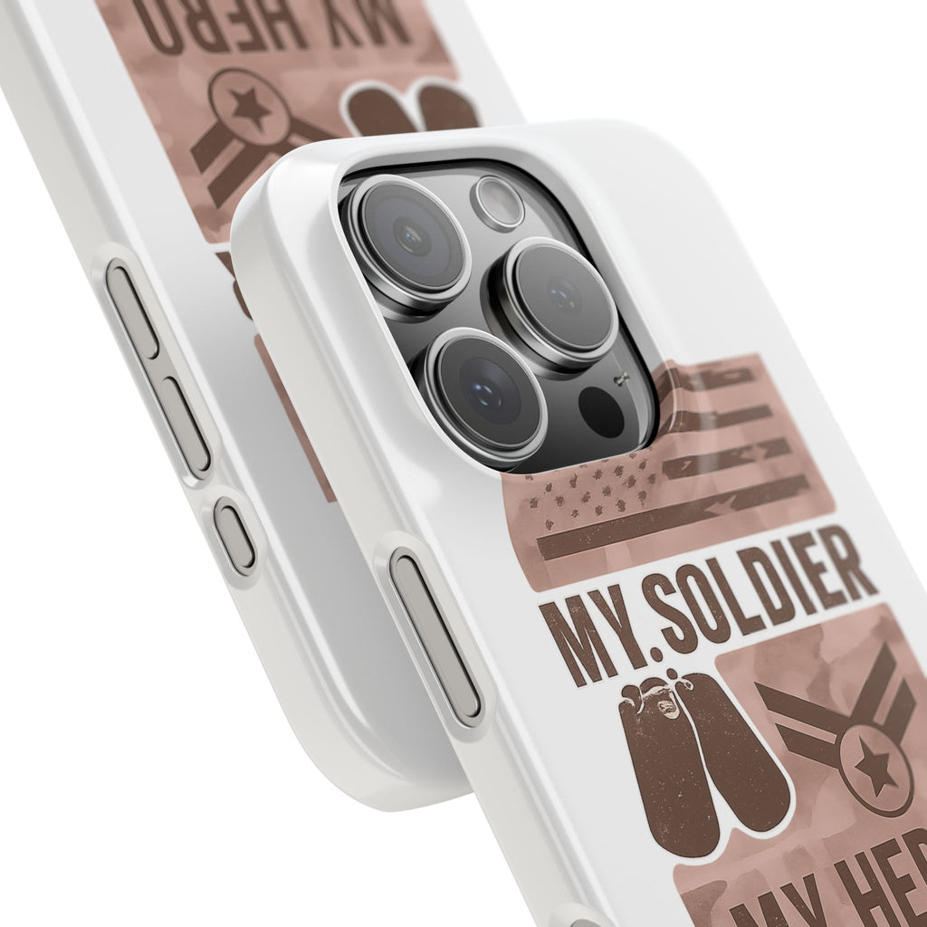 Military Girlfriend Phone Case Rose Gold Camouflage My Soldier My Hero Gift for Army Navy Air Force Girlfriend