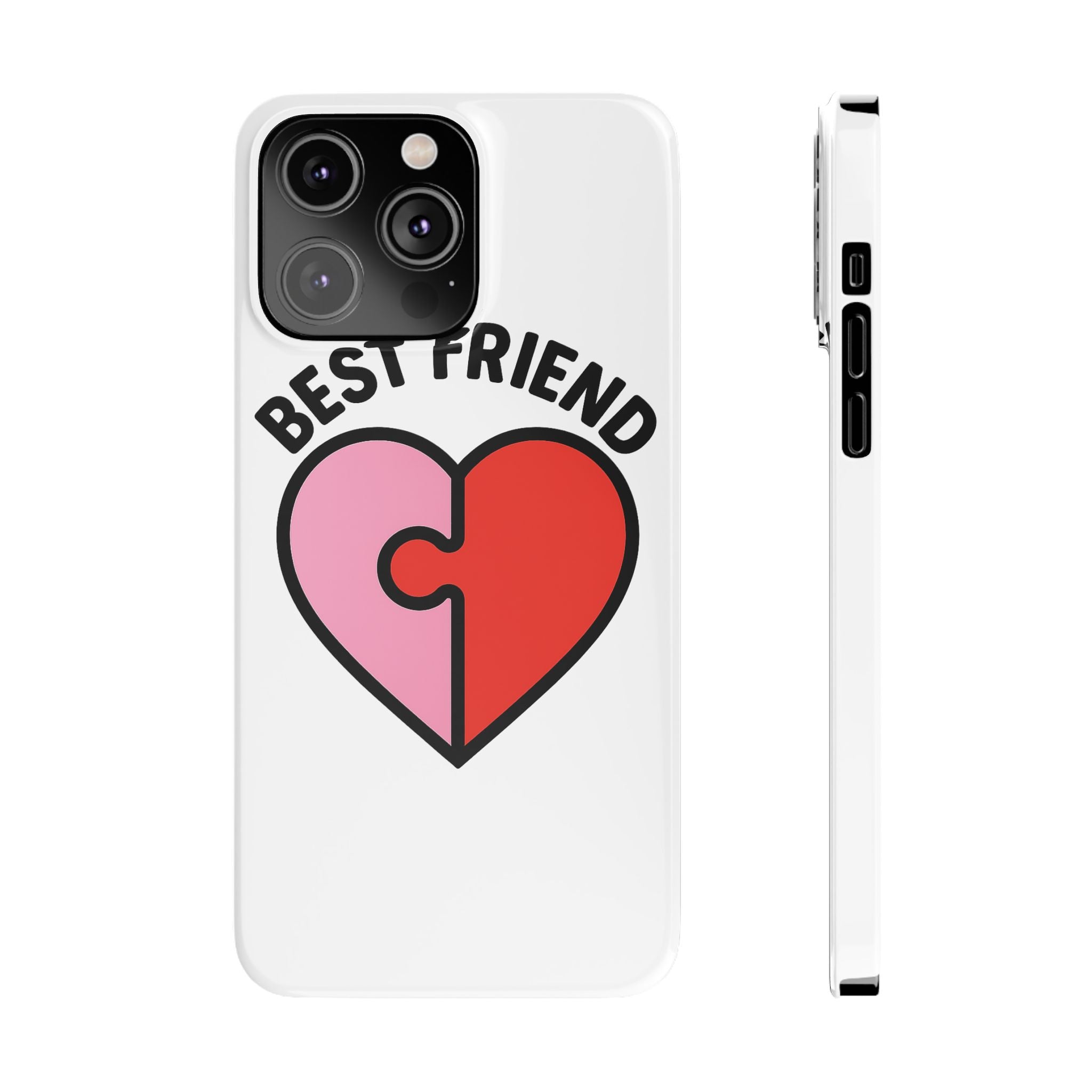 Best Friend Phone Case Set Puzzle Heart Matching BFF Gifts for Besties Friendship Phone Cases Cute Teen Gift for Her