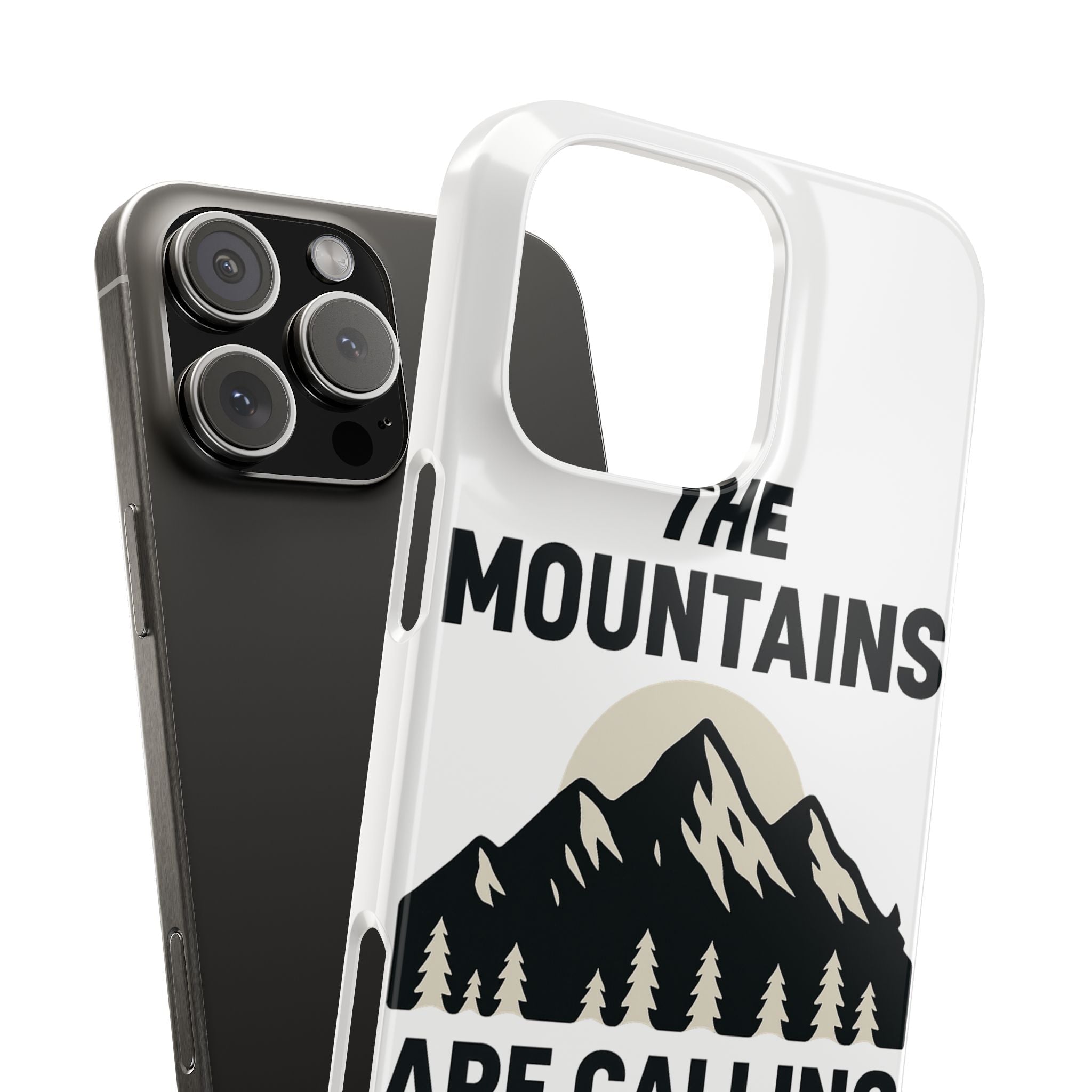 Mountains Are Calling Phone Case, Minimalist Mountain Range Silhouette, Nature Lover Gift, Hiker Adventure Outdoor Enthusiast
