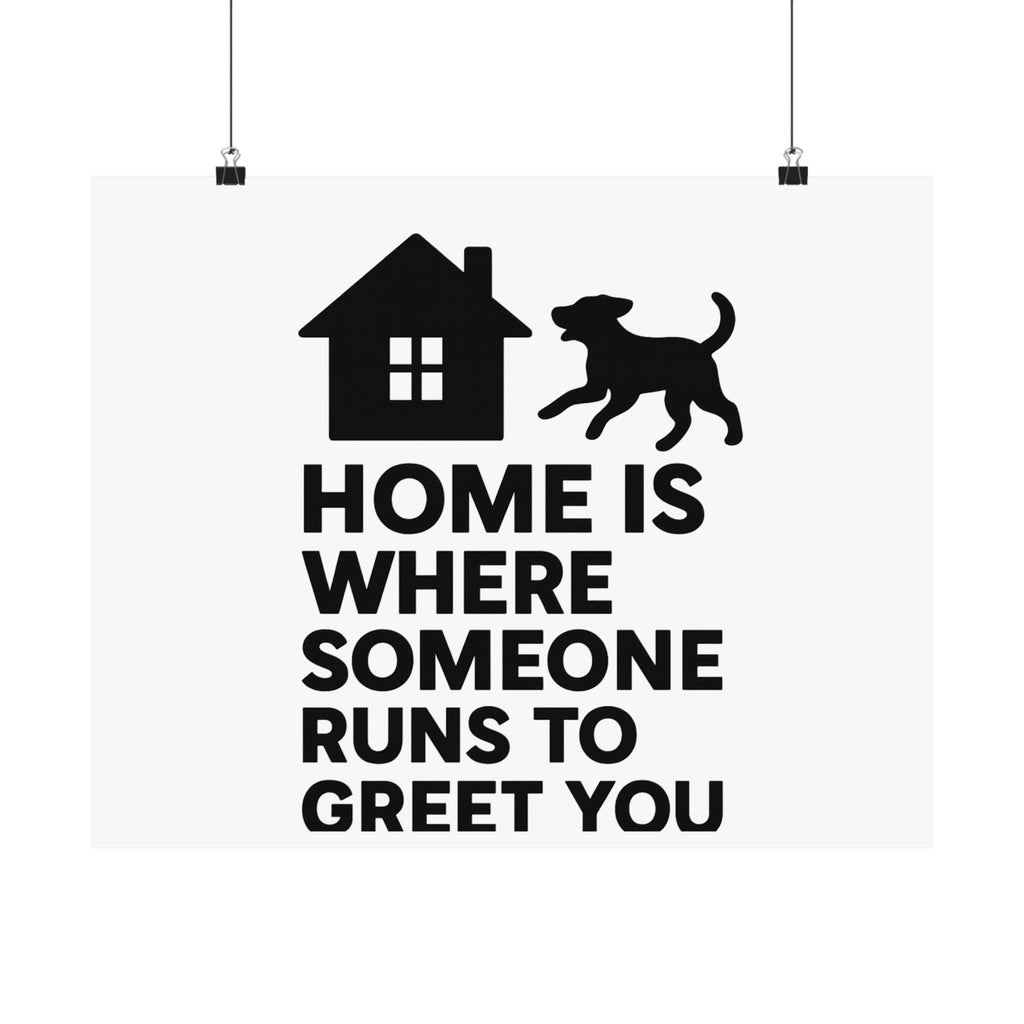 Home is Where Someone Runs to Greet You Print, Housewarming Gift, Minimalist Home Quote Poster, New Home Gift, Pet Lover Wall Art